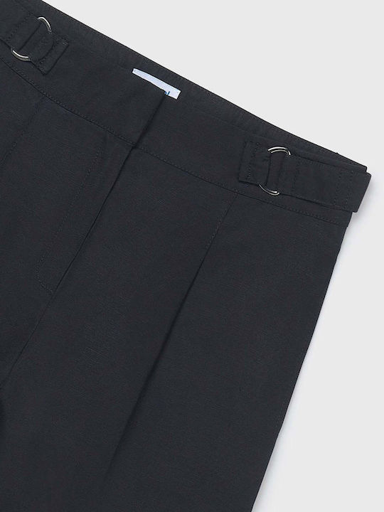 Kids Linen Trousers Black