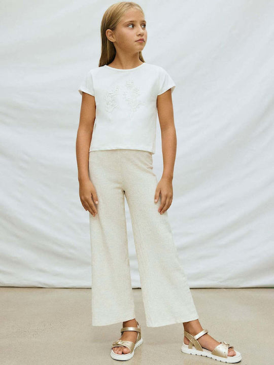 Kids Linen Trousers Beige
