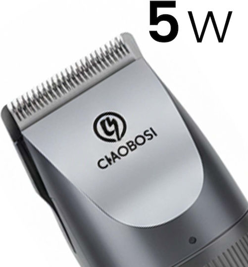 Avizar Rechargeable 5w Cordless Electric Clipper 1500mah Battery Led Digital Display Grey