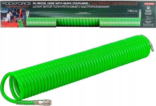 Rockforce Spiral Hose Quick Couplers 10mm X 15m