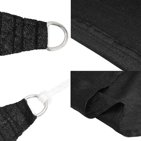 vidaXL Dreieck Sonnensegel Schwarz 7x7m 160gr/m²