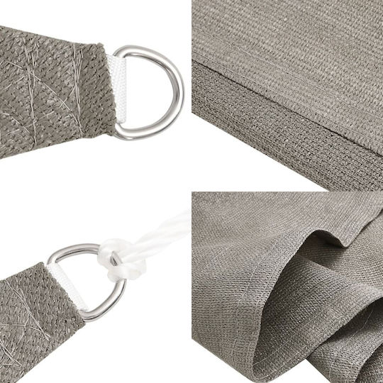 vidaXL Umbrela Sail Gri 4x4m 160gr/m²