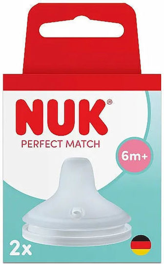 Nuk Perfect Match Silicone Baby Bottle Teats for 6+ months 2pcs