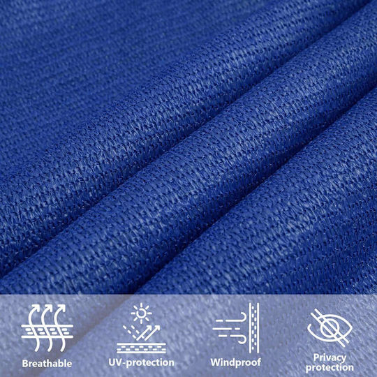 vidaXL Shade Sail Син 7x7m 160гр/кв.м