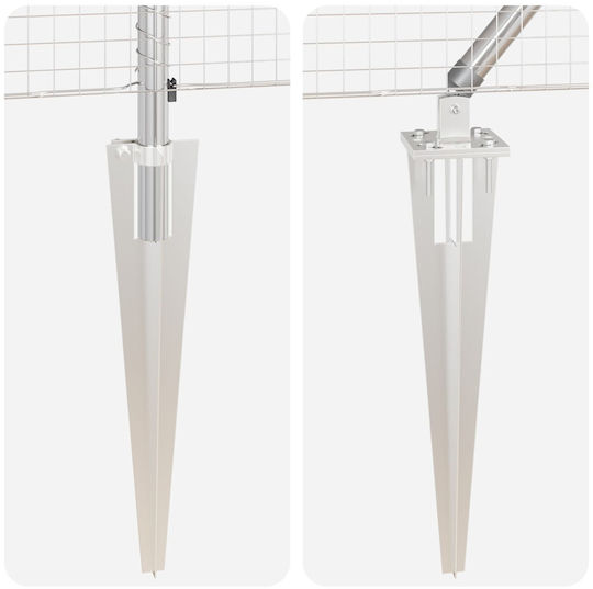 vidaXL Zaunpfahl für den Garten Verzinkt 100x25cm 2Stück