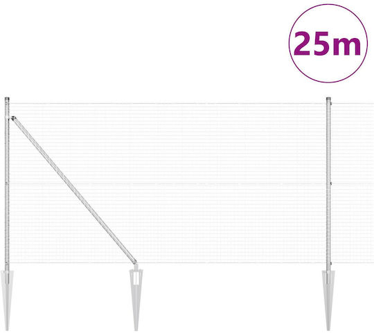 vidaXL Zaunpfahl für den Garten Verzinkt 100x25cm 2Stück