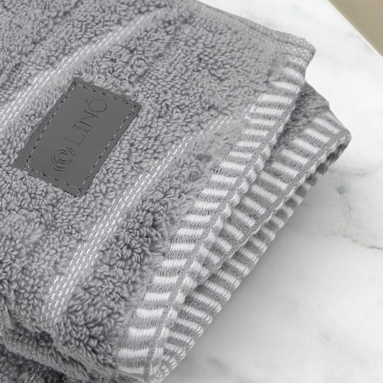 Lino Home Hand Towel Loomline 40x60cm Gray Weight 600gr/m²