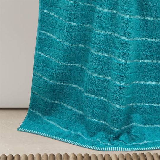 Lino Home Πετσέτα Σώματος Loomline 80x150εκ. Πετρόλ Βάρους 600gr/m²