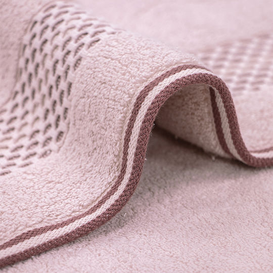 Lino Home Hand Towel Igalo 30x50cm Pink Weight 600gr/m²
