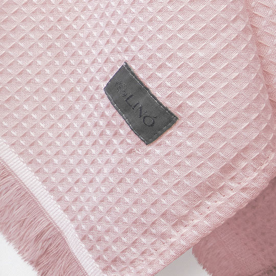Lino Home Geschirrtuch aus 100% Baumwolle in Rosa Farbe 40x60cm Lino Home Geschirrtuch aus 100% Baumwolle in Rosa Farbe 40x60cm