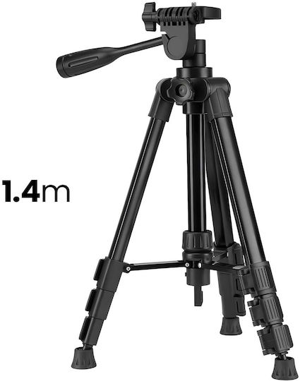 Avizar Tripod Phone 1.4m 3d Ball Head Adjustable Wrist Strap Black
