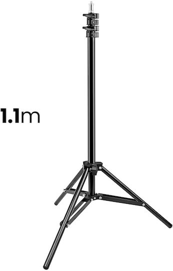 Avizar Adjustable 1.1m Telescopic Tripod Smartphone Holder Black