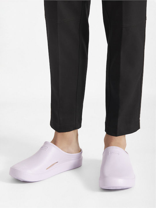 Hunter Damen Clogs Lila