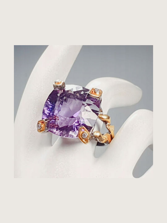 Пръстен с Аметист 37.47ct Размер 18.5 Сертификат