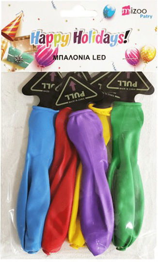 Set of 5 Balloons with LEDs (Μiscellaneous colours)