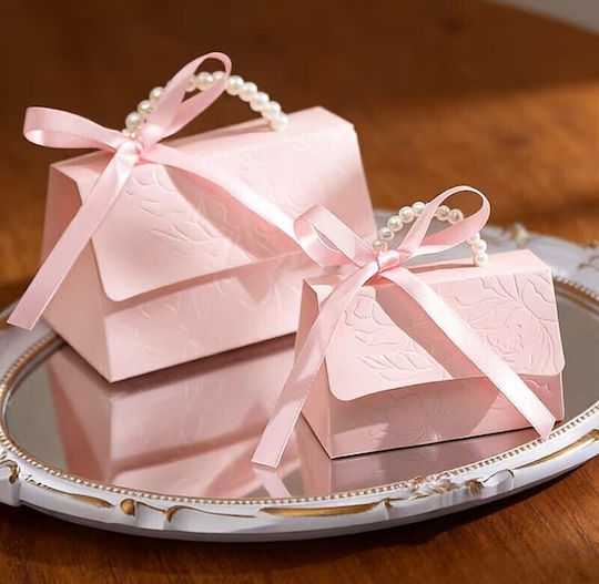 By Queen Feminine Luxury Pearl Purse Κουτί Δώρου Ροζ