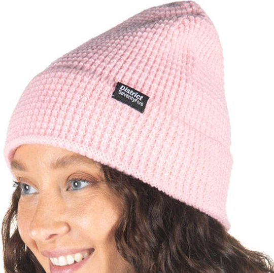 Beanie Beanie with Rib Knit in Pink color