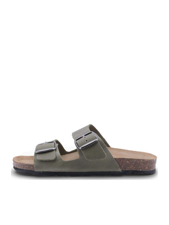 Women's Flat Sandals Anatomic in Green Color