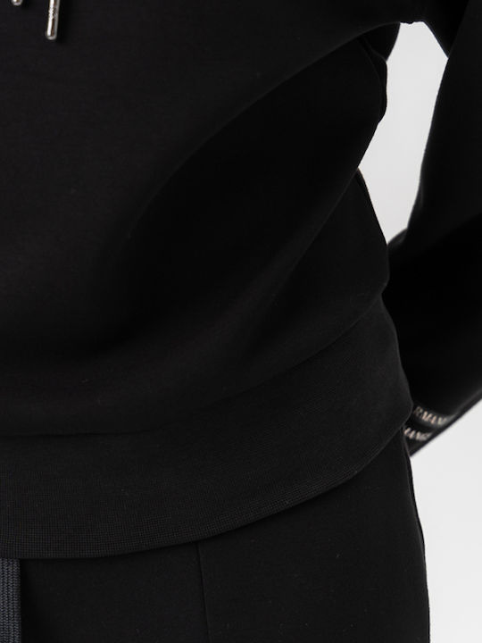 Women's Sweatshirt Hooded Black
