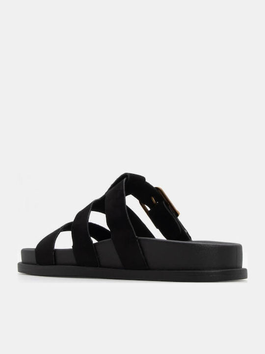 Flache Sandalen für Damen Flatforms in Schwarz Farbe