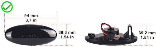Carro 278025 Becuri Auto Laterale Flash Aripă Smart W453 Renault Master Koleos Opel Movano Nissan Evalia Juke Micra Note D22 Pixo Qashqai Tiida X-Trail Lumini LED Dynamic Fumuriu 2 Bucăți