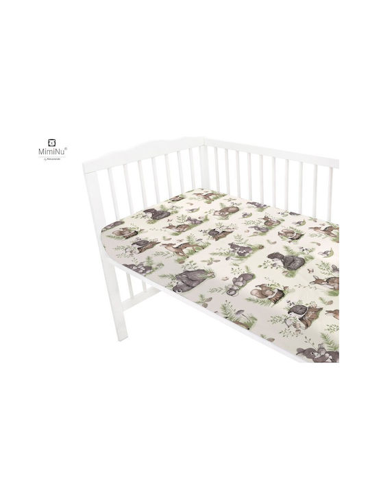 MimiNu Cearșaf pentru bebeluși Pentru Patut Bumbac cu Cauciuc 120x60buc