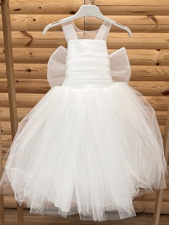 Girls Dress for Flower Girl Set with Accessories White