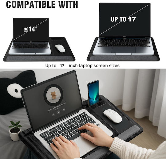 Tabelul pentru Laptop până la 17" 55x34 cm with mouse holder and forearm support with double ventilation cushions