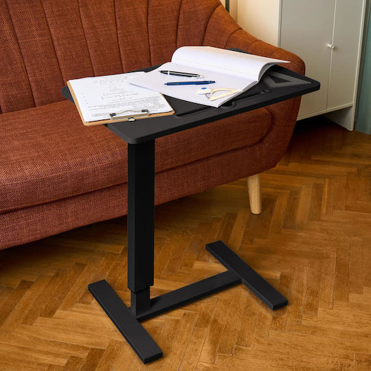 Tabelul pentru Laptop Height-adjustable table with pneumatic lift, with wheels – 60x40 cm tabletop, height 66–90 cm