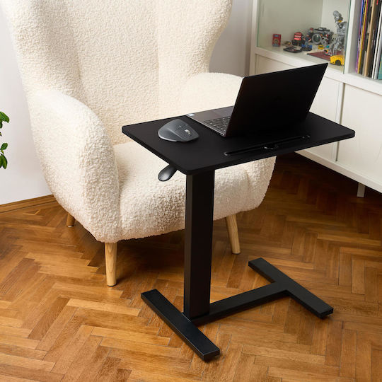 Tabelul pentru Laptop Height-adjustable table with pneumatic lift, with wheels – 60x40 cm tabletop, height 66–90 cm