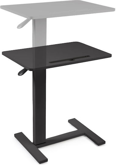 Tabelul pentru Laptop Height-adjustable table with pneumatic lift, with wheels – 60x40 cm tabletop, height 66–90 cm