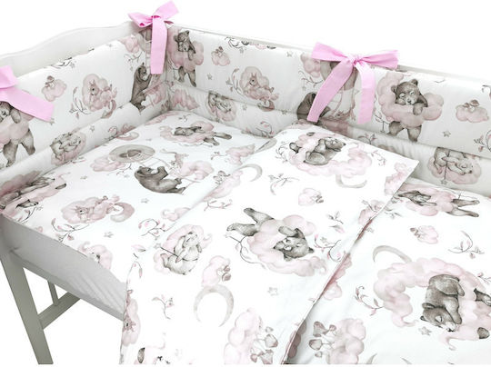 Qmini Set Für Krippe Pink 3Stück