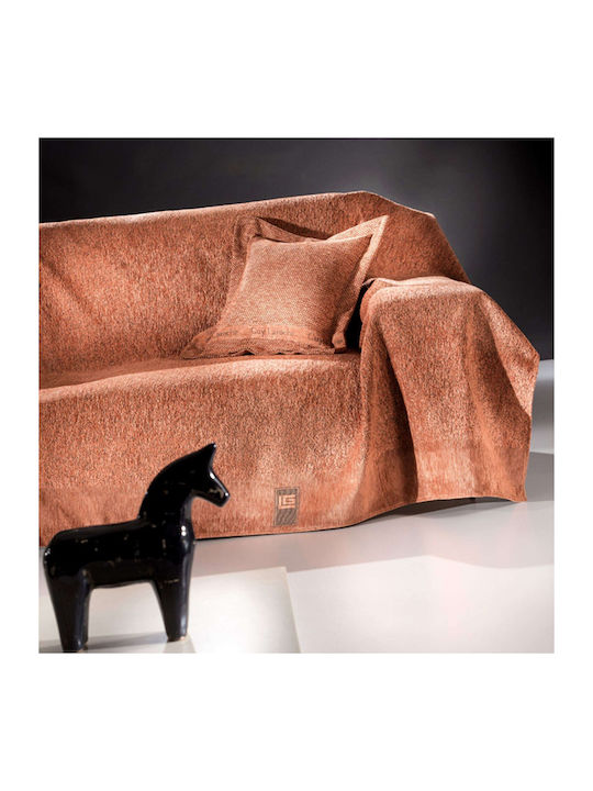 Guy Laroche Balance Sesselüberwurf Zwei Seiten Chenille 150x170cm Salmon