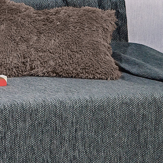 Kentia Kanon Покривка За Двуместен Диван Шенил 180x250см 24 Тъмносив