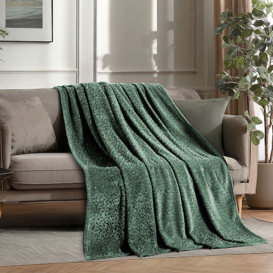 Melinen Decke Für Sessel Jacquard 130x170cm Dunkel Türkis