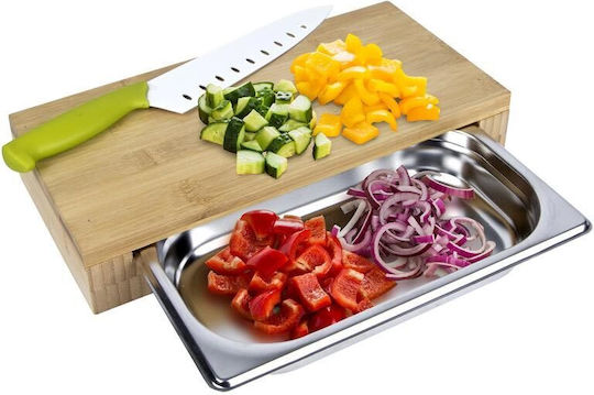 Cook Concept Σετ Επιφάνεια Κοπής Ξύλινη με Συρόμενο Δίσκο Μπεζ 34.5x16cm 2τμχ