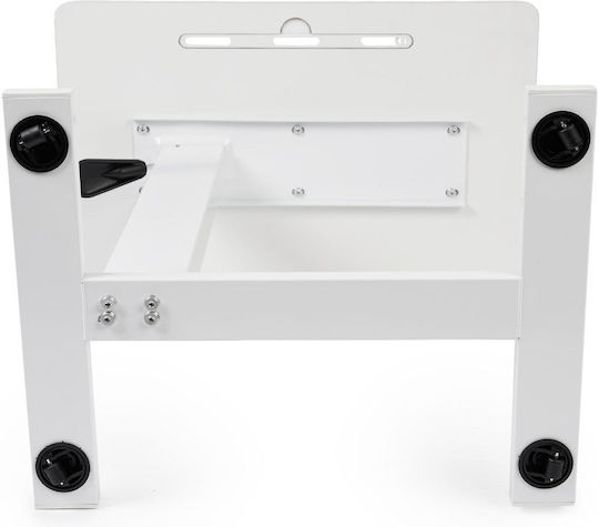 Măsuță Reglabilă pe Înălțime cu Ridicare Pneumatică și Roți – Blat de 60x40 Cm Înălțime 66–90 Cm Măsuță Laterală Pat Canapea Onuvio Alb