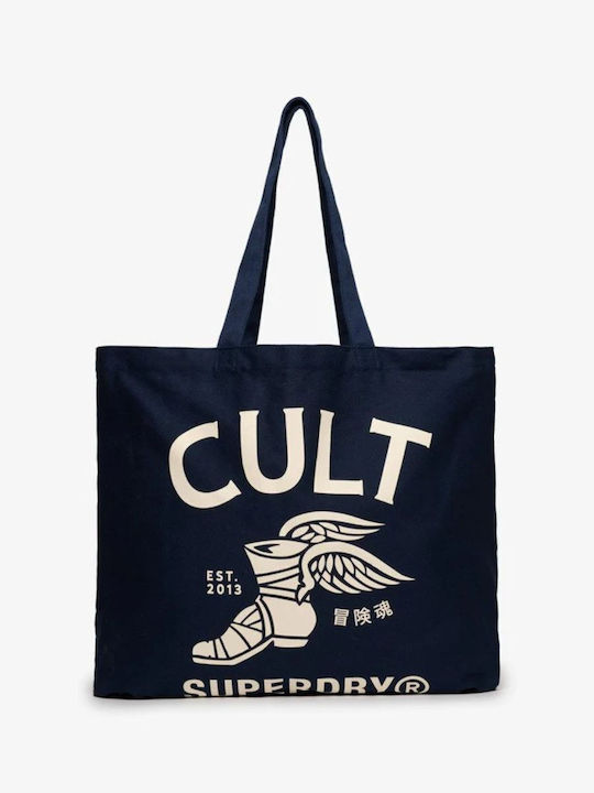 Women's Fabric Tote Handbag Navy Blue