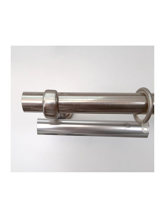 Import Hellas Metallic Curtain Pole No2 Single Φ25mm 160cm Silver