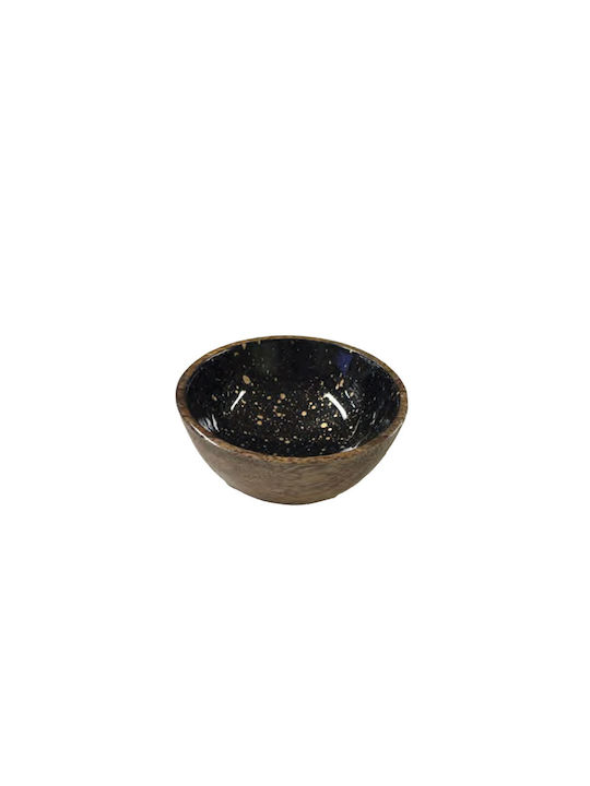 Prestige Serving Bowl Round Wooden Black with Diameter 10cm