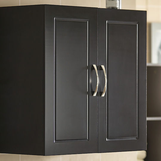 SoBuy Badezimmerschrank B60xT30xH60cm Schwarz