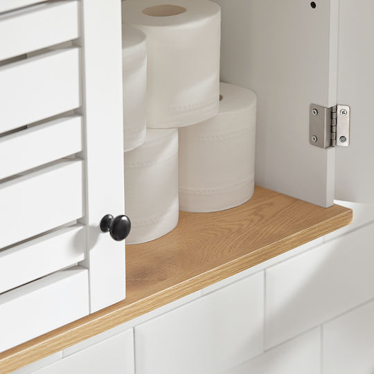 SoBuy Bathroom Cabinet L19xW19xH56cm White
