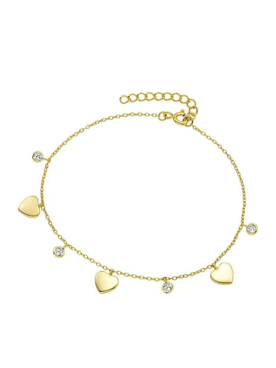 Vogue Damen Armband mit Design Herz aus Silber Vergoldet