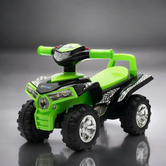 BabyMix Quad Car Ride On for 36+ Months with Sounds Green
