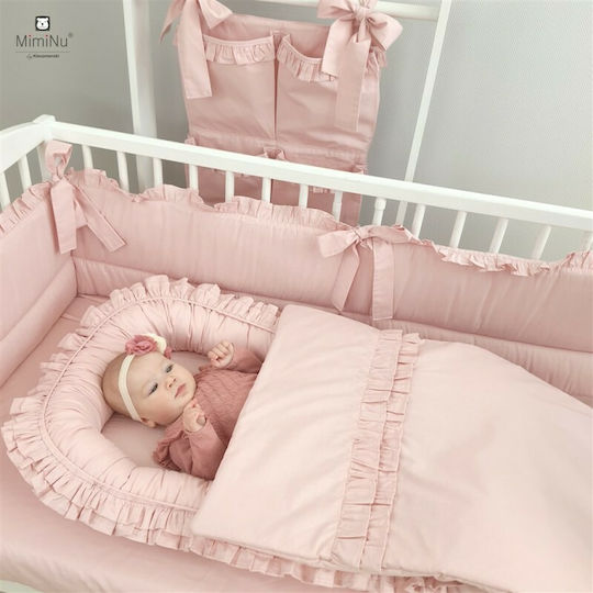 MimiNu Βρεφικό Μαξιλάρι Φωλιά Powder Pink 55x75εκ.