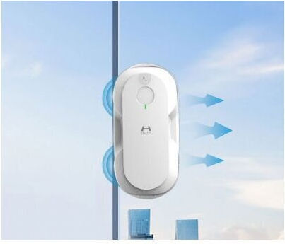 Window Vacuum Cleaner Robot Battery White