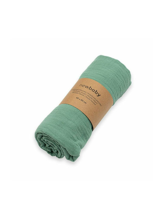 New Baby Pătură Pepinieră Swaddling pături 100% bumbac Verde 60x60cm