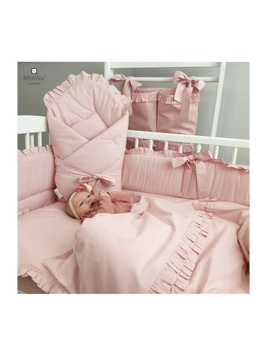 MimiNu Blanket Nursery Swaddling Blankets Cotton Pink 75x75cm
