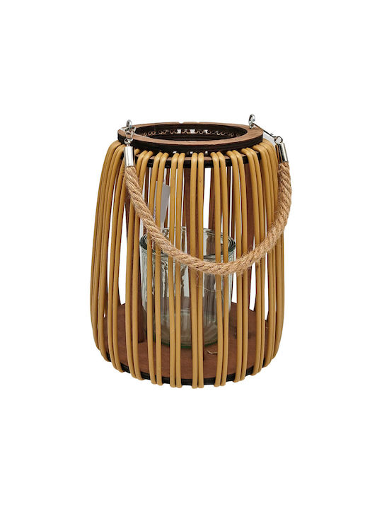 keleman Φαναράκι Rattan Καφέ 20x20x23.5εκ.