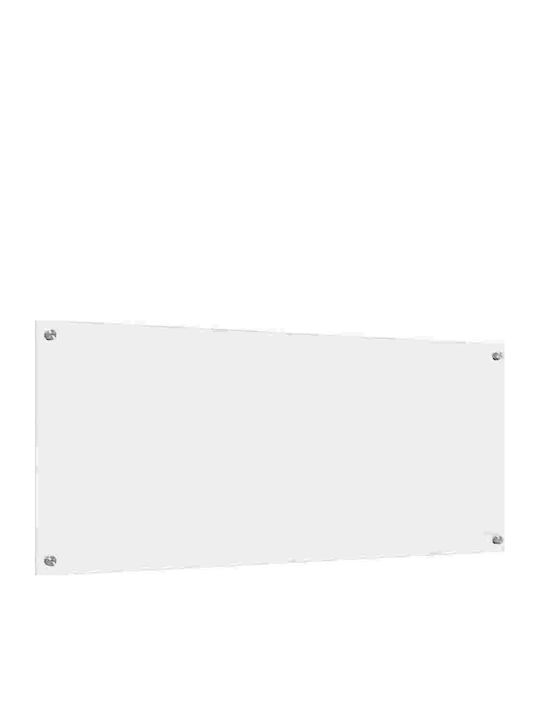 vidaXL Spătar Rectangular Din Sticlă Albă 120x40cm 3415485 2 Bucăți